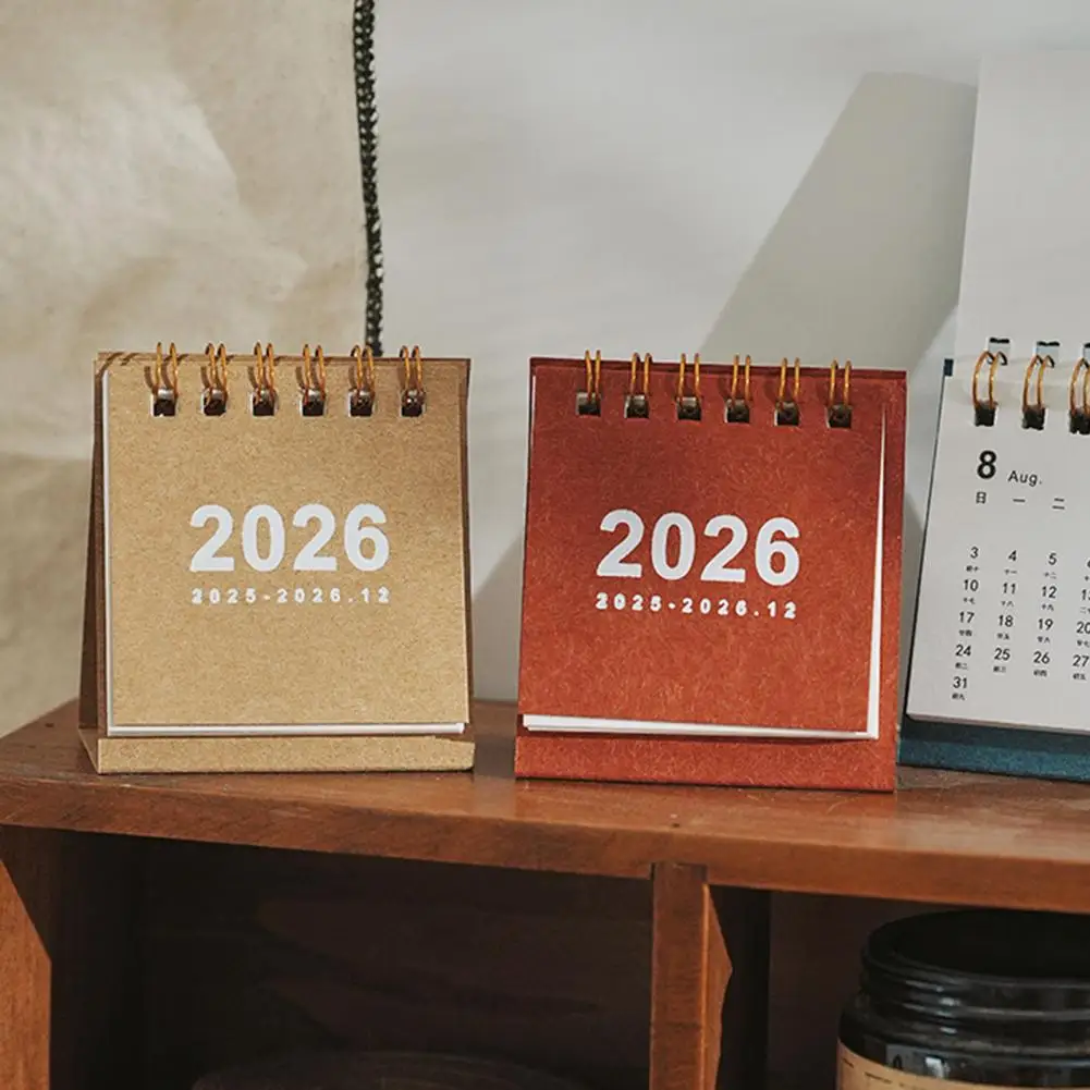 تقويم التنسيق الفضائي 2026 مجموعة تقويم مكتبي صغير تقويم قائم صغير مع ربط سلك مزدوج للمكتب المنزلي للمنزل #2