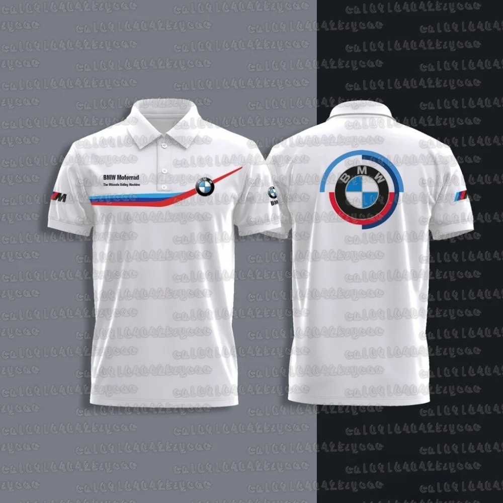 BMW Motorsport Motorcycle Sports Shirt Racing 2025 Hot T-shirt Quick-drying Breathable Summer Polo Shirt T-shirt Short Sleeve