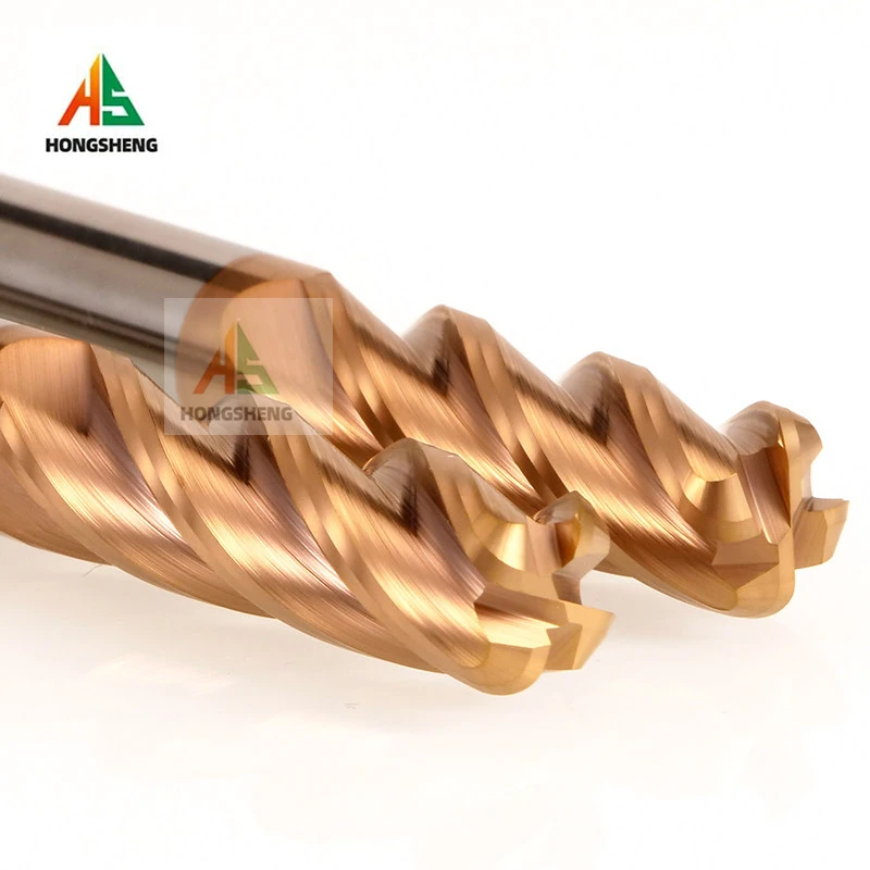 HRC58 Bullnose Cutter Corner Radius End Mill CNC Tungsten Steel Metal Router Tool Surface Machining 12346 Carbide Milling Cutter