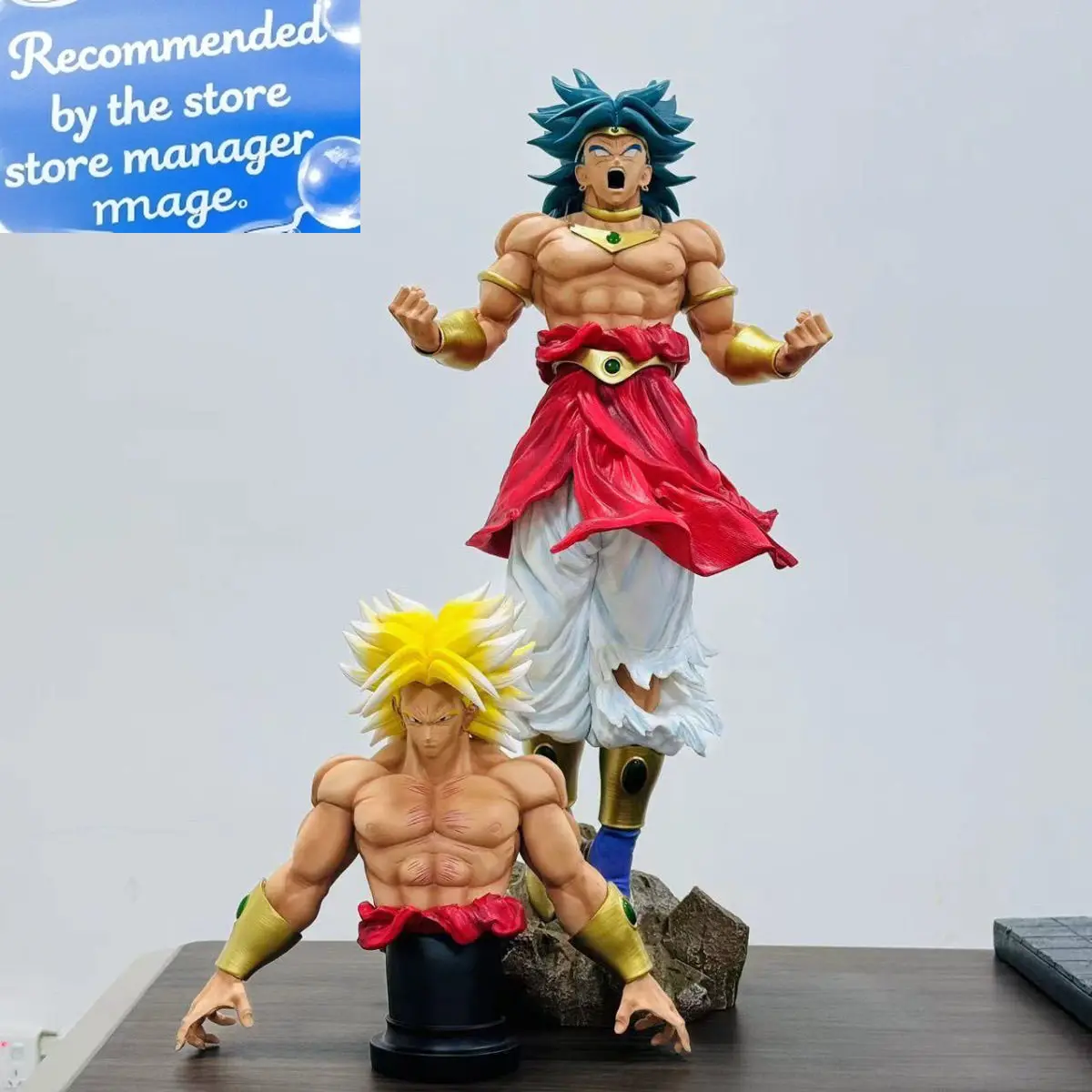 

58 см Dragon Ball аниме фигурка Broli с двойной головкой сменная фигурка ПВХ периферийная модель коллекция статуя настольная подарочная игрушка