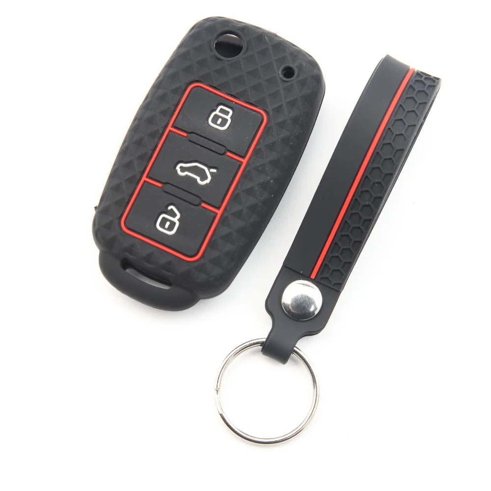 3 Buttons Car Silicone Remote Key Case Cover for VW Golf 4 5 6 7 Bora Jetta POLO MK4 MK6 Bora Passat B5 B6 Superb Tiguan Beetle