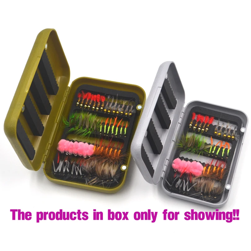 MNFT 1PCS ABS Plastic Foam Fly Fishing Flies Lure Box Fly Tying Artificial Insect Bait Hook Case  Boxes Fish Accessories L S