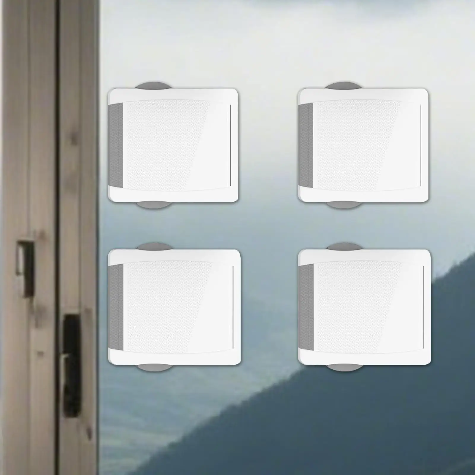 Blocco finestra Adesivo forte 4 pezzi Tappo di sicurezza Blocco per animali domestici Installazione semplice Protezione di sicurezza per bambini in hotel