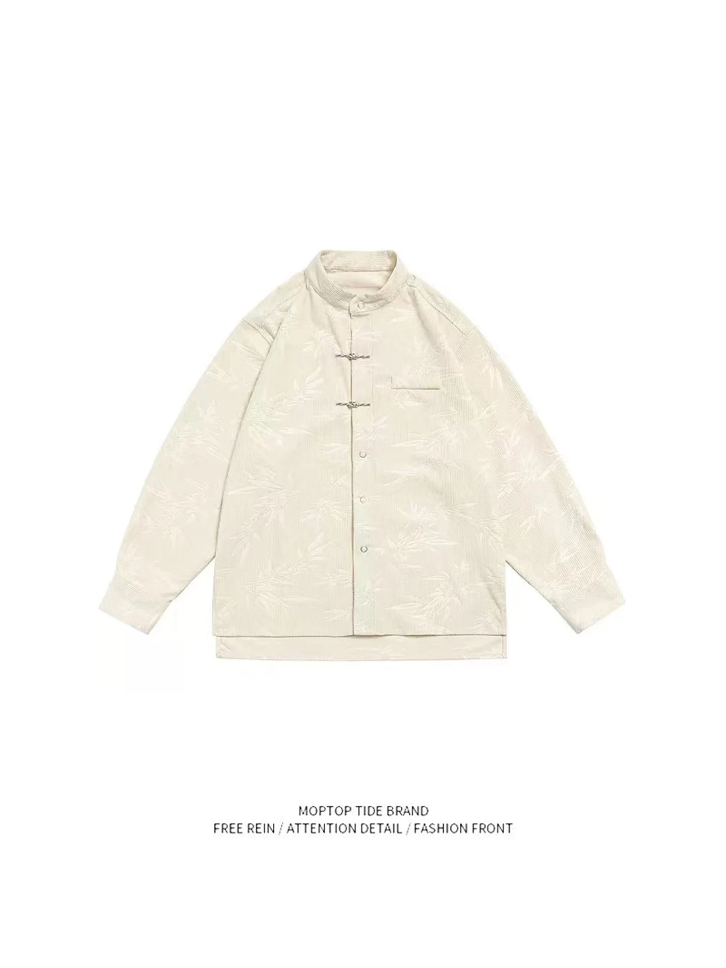 

Мужская демисезонная куртка свободного кроя с воротником-стойкой на пуговицах, в стиле Гонконг, премиум-класса, в китайском национальном стиле, верхняя одежда