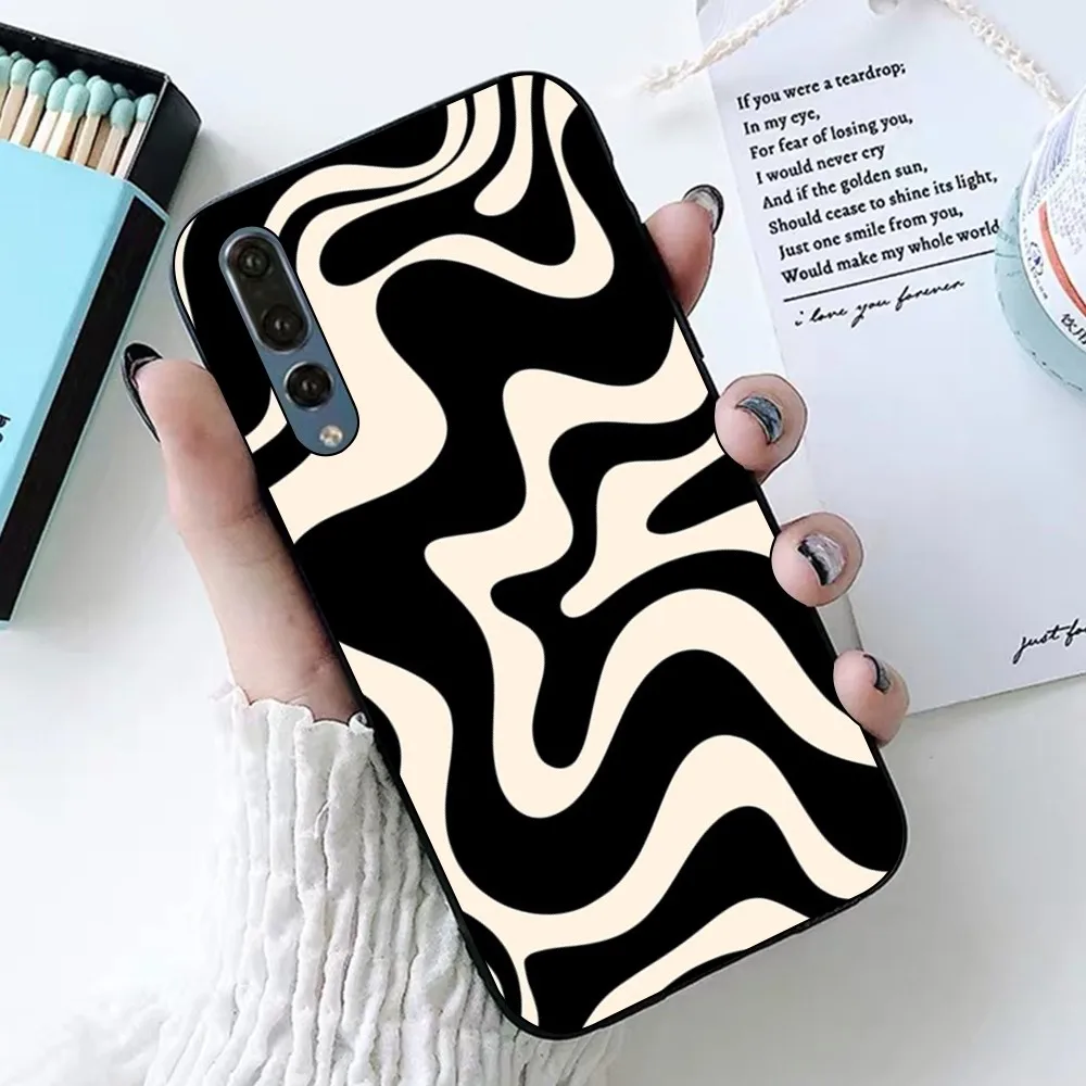 Liquid Swirl Abstract Pattern Phone Case For Huawei P 8 9 10 20 30 40 50 Pro Lite Psmart Honor 10 lite 70 Mate 20lite