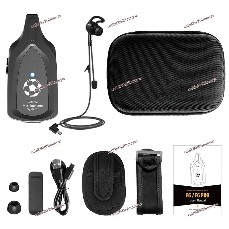 

F6 Bluetooth 6-referee 800m Football Interphone Wireless Mesh Sport Match Intercoms for Soccer Referee