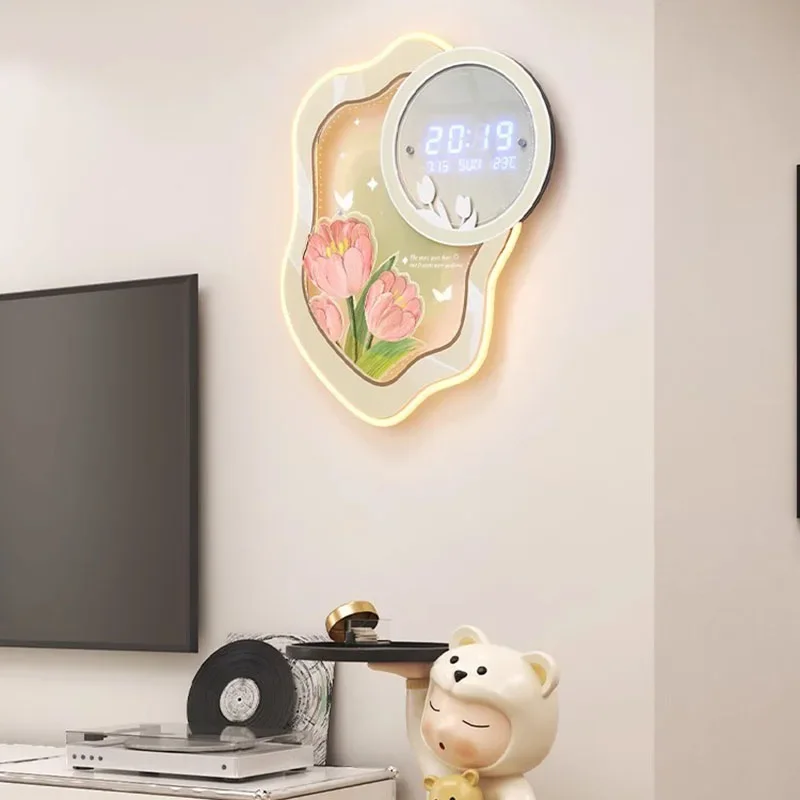 

Modern Design Digital Wall Clock Living Room Minimalist Silent Creative Nordic Wall Watch Luxury Reloj Saat Home Decoration