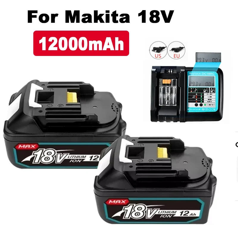 

Оригинальный аккумулятор для Makita 18 В, 12,0 Ач, аккумуляторная батарея для электроинструментов со светодиодной литий-ионной заменой LXT BL1860B BL1860 BL1850