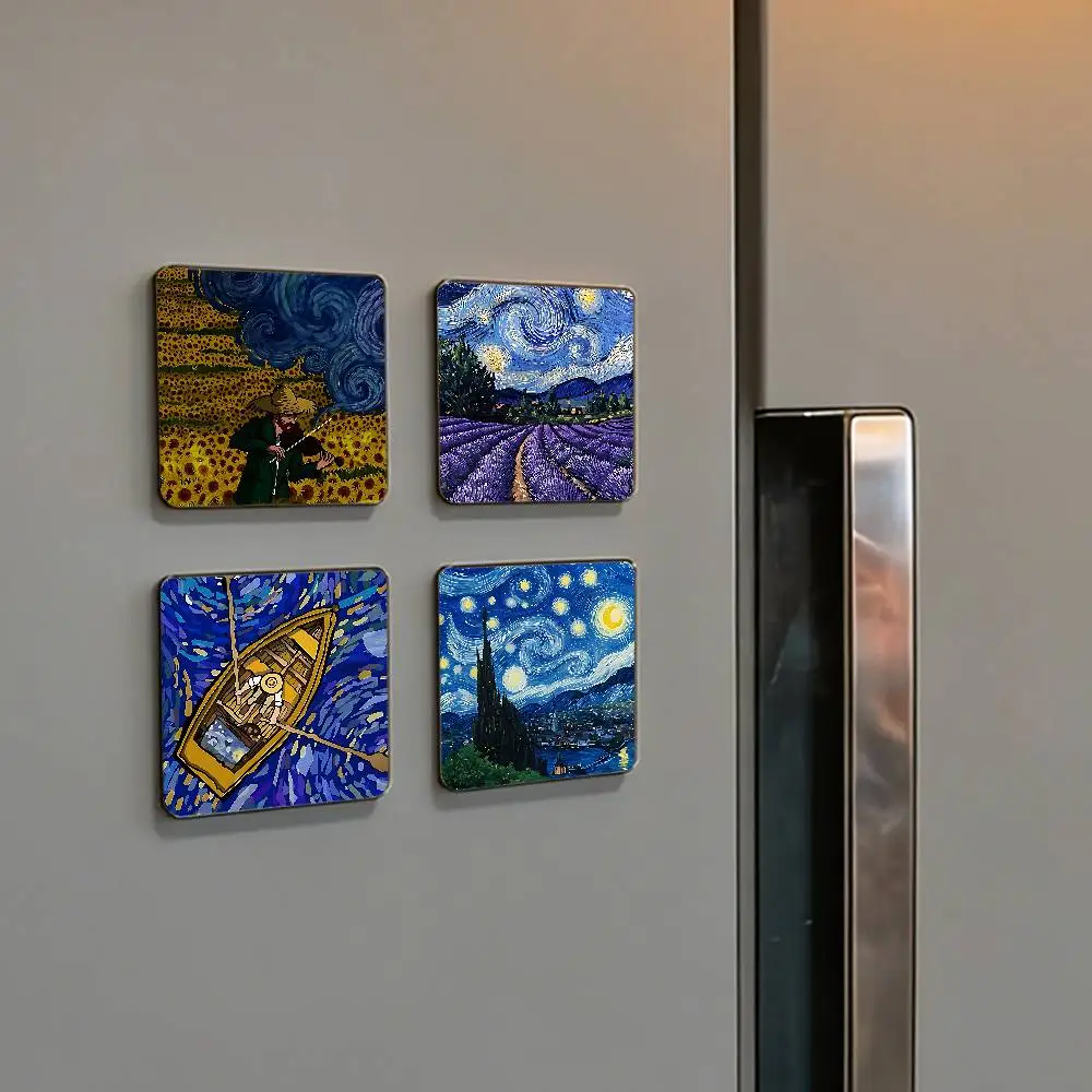 Van Gogh Starry Sky Refrigerator Magnets For Dishwasher/ Refrigerator/ Freezer, Whimsical Kitchen Decor