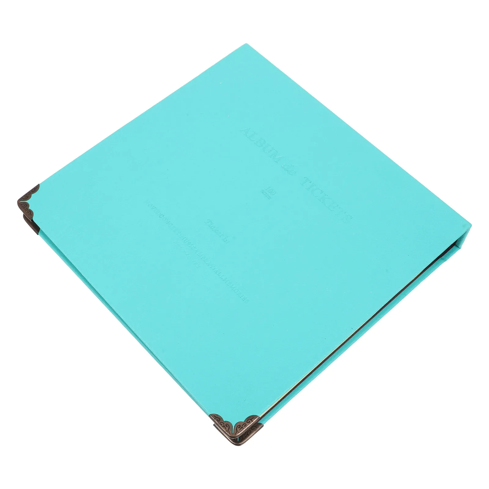 Ticket Memory Book 33 Page Turquoise Film Concert Travel Plane Train Stamp Collection Album Photo Souvenir Organizer Ticket