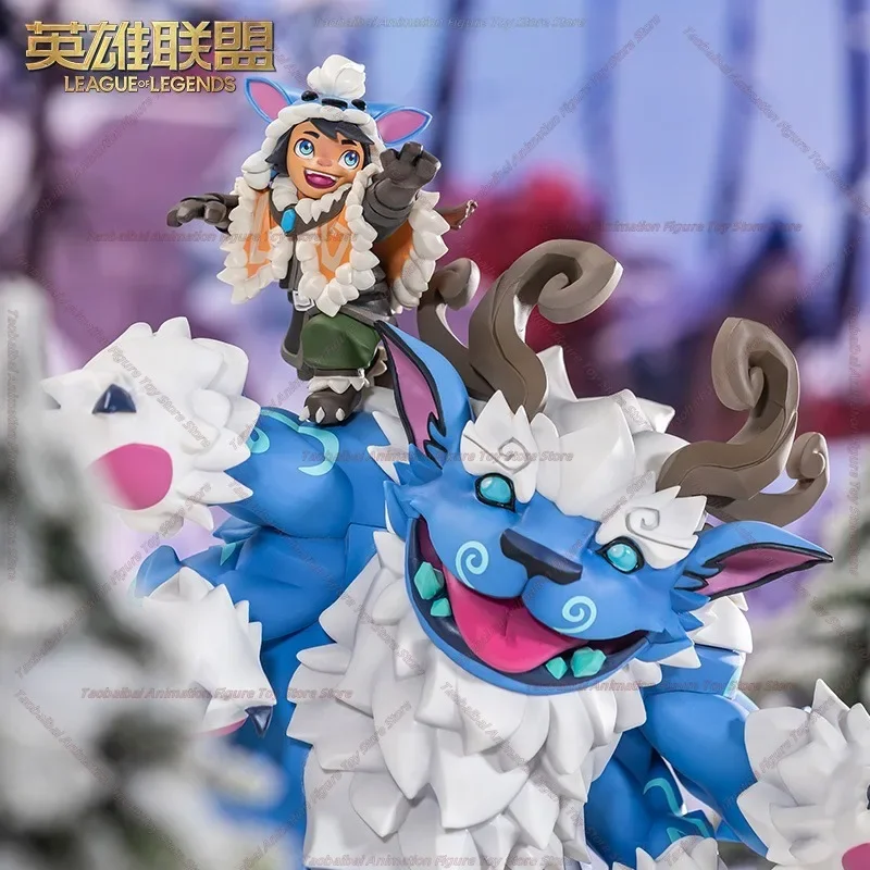 League of Legends LOL Snow Twins Nunu and Willump Medium Sculpture Desktop Ornaments Original in Stock