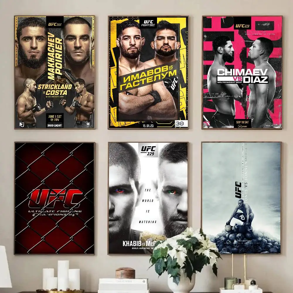 U-Ultimate Fighting Championship Poster Posters Decorative Paintings Study Bedroom Bar Background Wall Murals Gifts