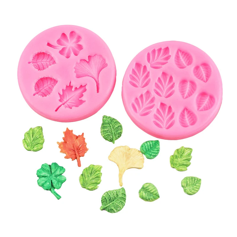 1Pc Leaves Shape Silicone Mold DIY Chocolate Silicone Baking Fondant Cake Decorating Tools Handmade Candle Mold