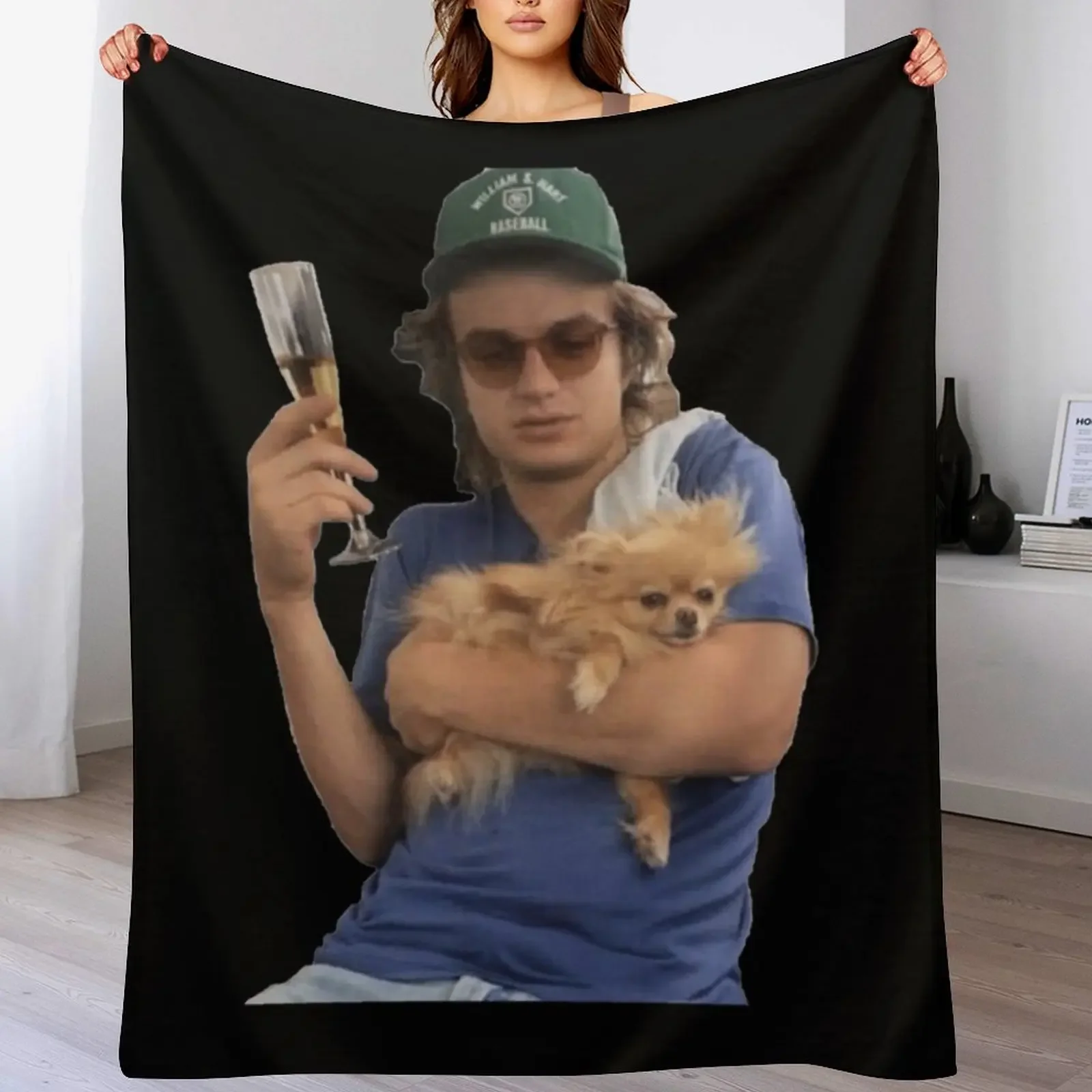 

Joe Keery Classic . Throw Blanket Personalized Gift Bed Fashionable Nap Blankets