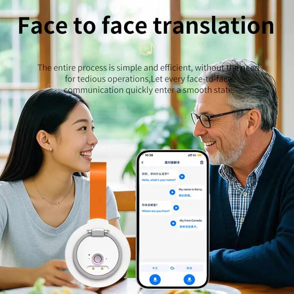 

Pocket AI Real Time Translation Device Portable Keychain Real-Time Translator Language In 135 Language Smart Supports Trans L0Y6