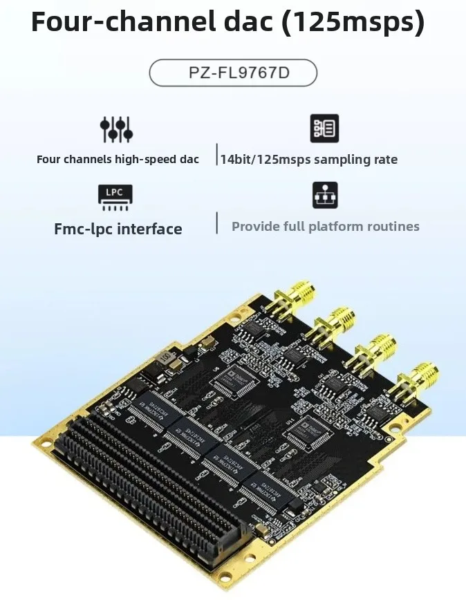 High Speed ADC DAC AD9767 Quad 125MSPS LPC presented on all major platforms