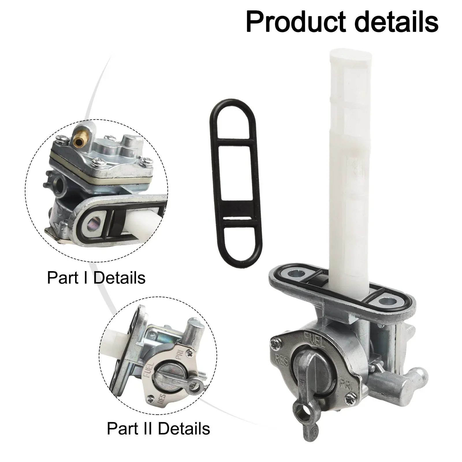 

1pc Motorcycle Valve Assembly Aftermarket Fuel Valve Switch Assembly 44mm Mounting Holes Petcock For Honda Accessories