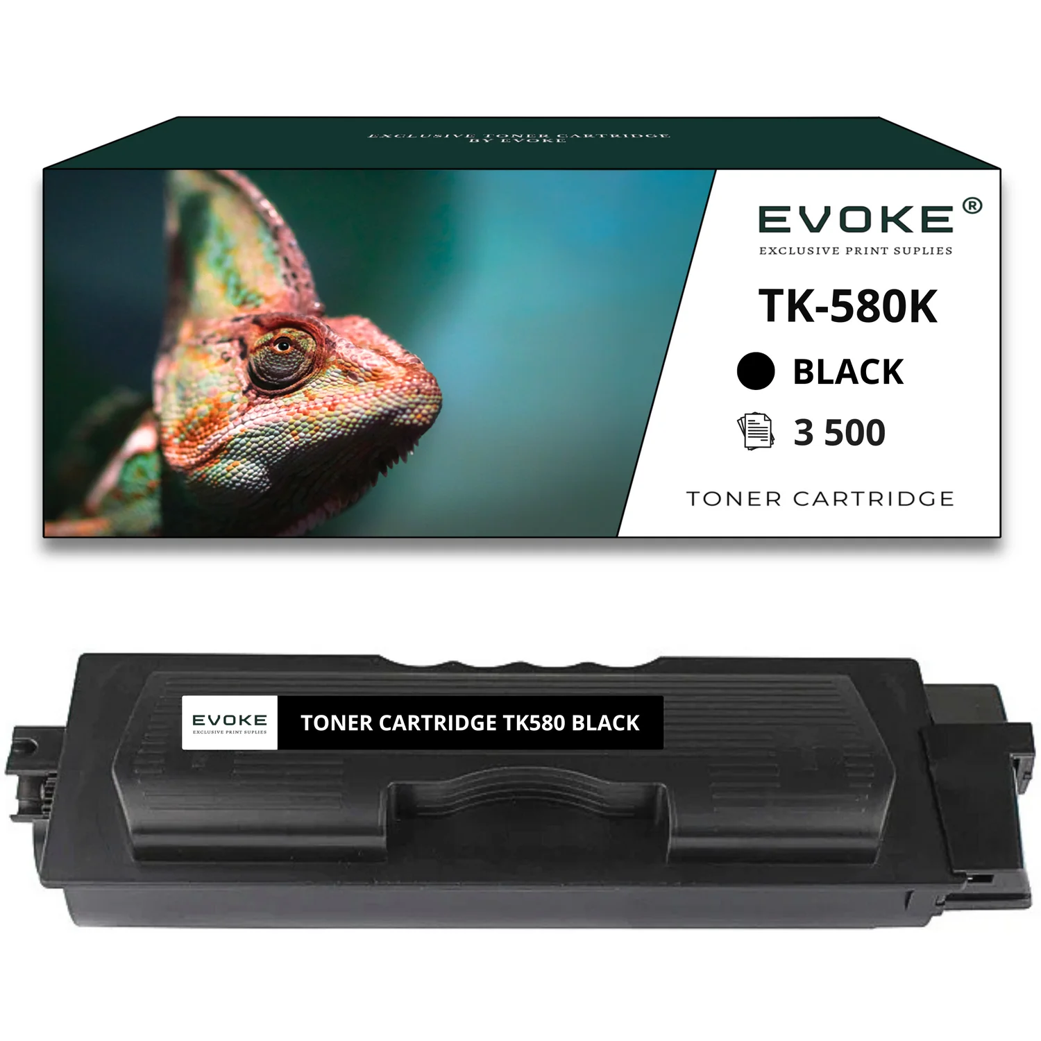 Evoke Compatibele Toner voor Kyocera Tk-580K Tk580K Tk-580 Tk580 Zwart 3500 Pagina's Ecosys P6021 P6021Cdn; Fs-C5150 C5150Dn
