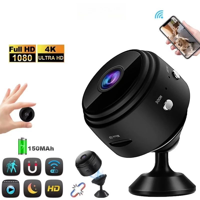 Mini wireless surveillance camera, WiFi, security monitoring, remote monitor, camera, smart home, A9