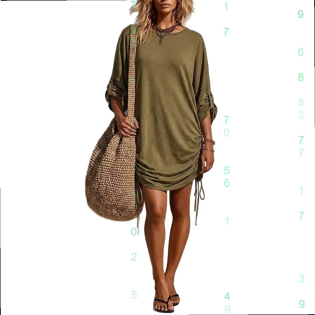 Vestido Casual Redondo con Cordón - usage example