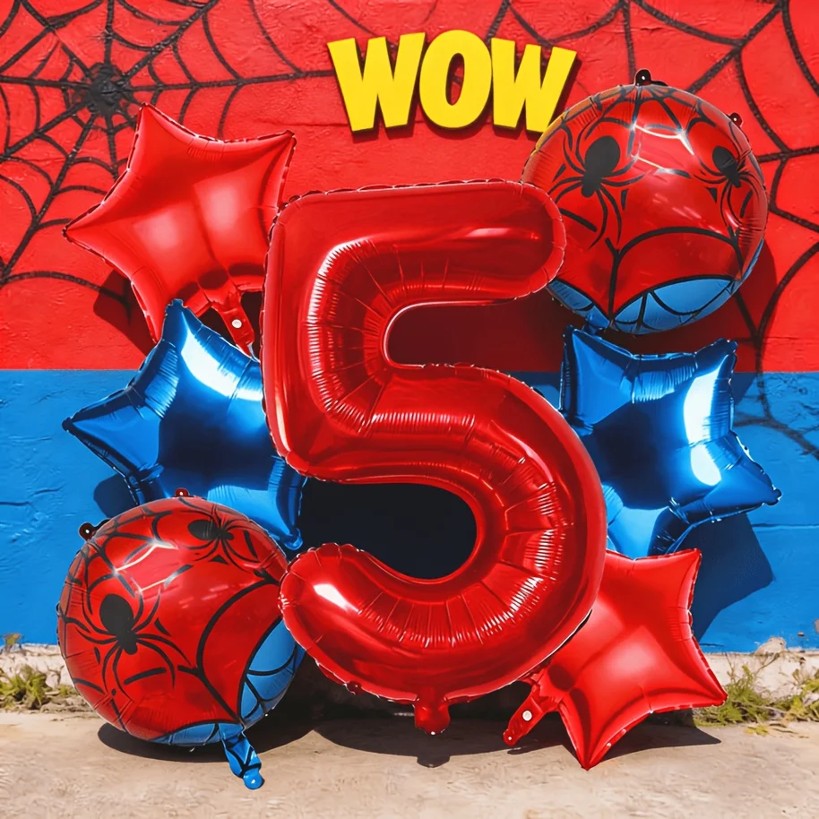 7 Stück 32-Zoll-Digital-Rundballons aus Aluminiumfolie eignen sich für Geburtstagsfeiern und Jubiläumsfeiern. – Detail 6