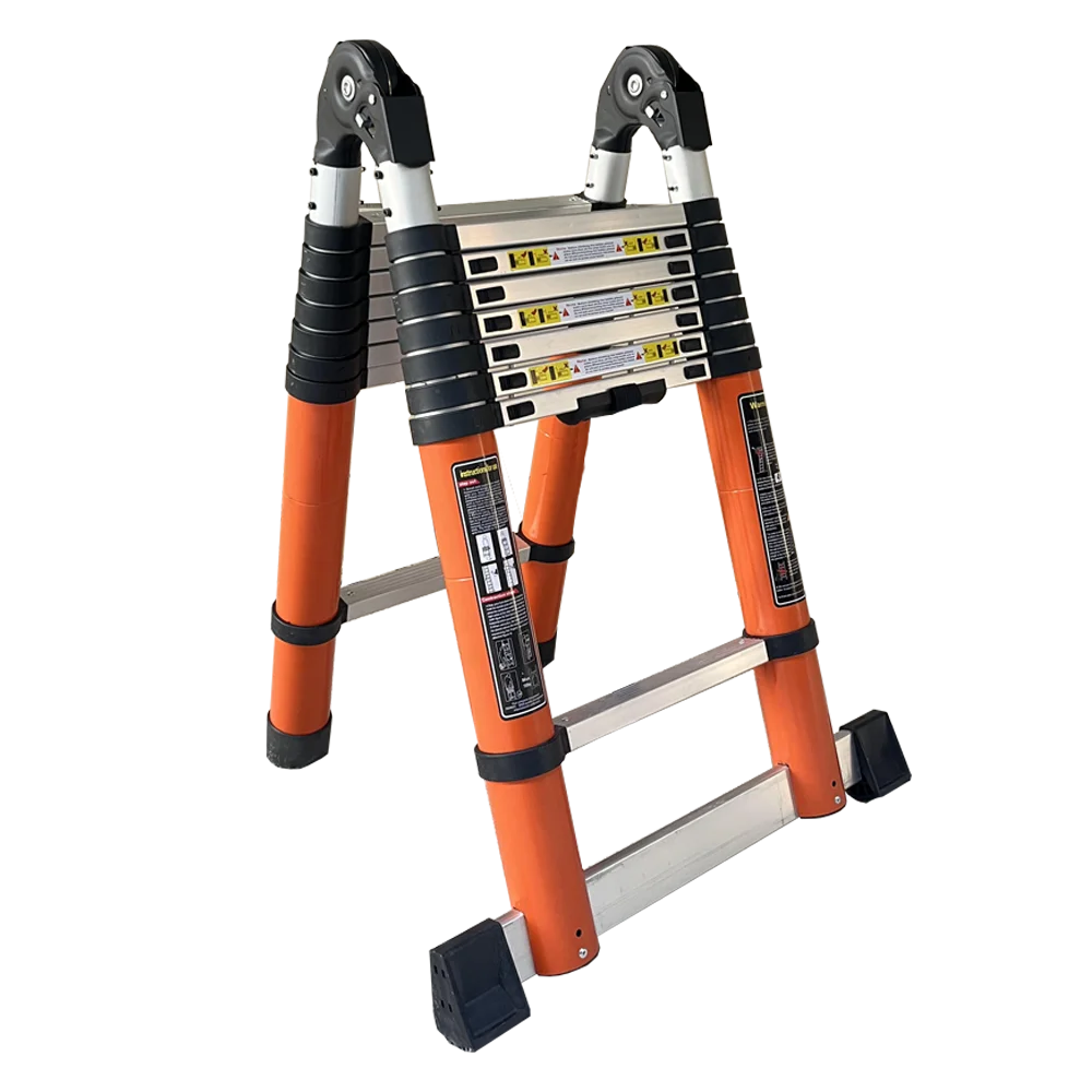 FN129A50 Modern Design Aluminum Folding Step Retractable Telescopic Ladder for Household Use Staircase Outdoor Wide Functions