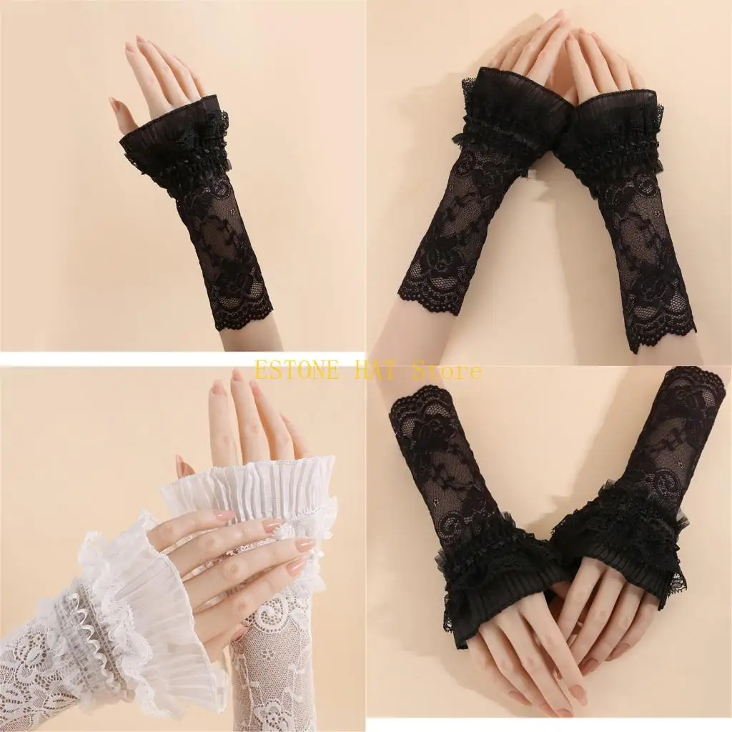 

49MF Convenient Wear Lace Sleeves Effortless Application for Quick Changes Simple