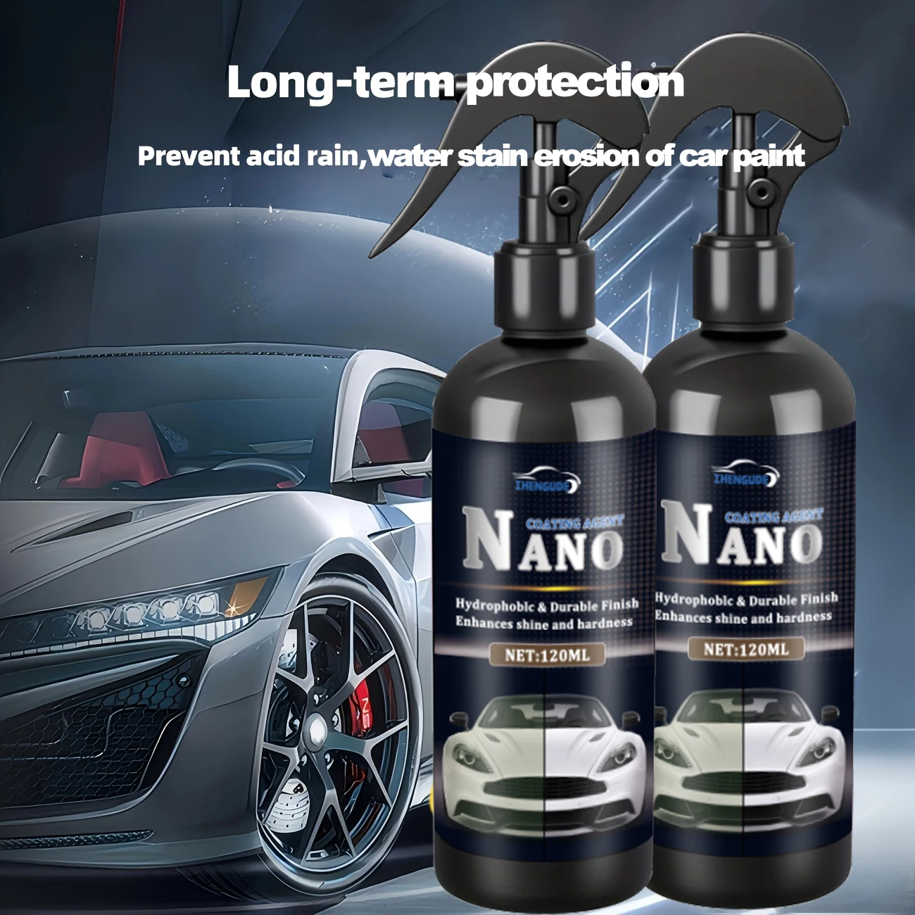 

1 шт., 120 мл, керамическое автомобильное покрытие, спрей, нанокерамическое покрытие - для ухода за автомобильной краской, кристалл, прочная защита, глянцевое защитное покрытие для автомобильной краски