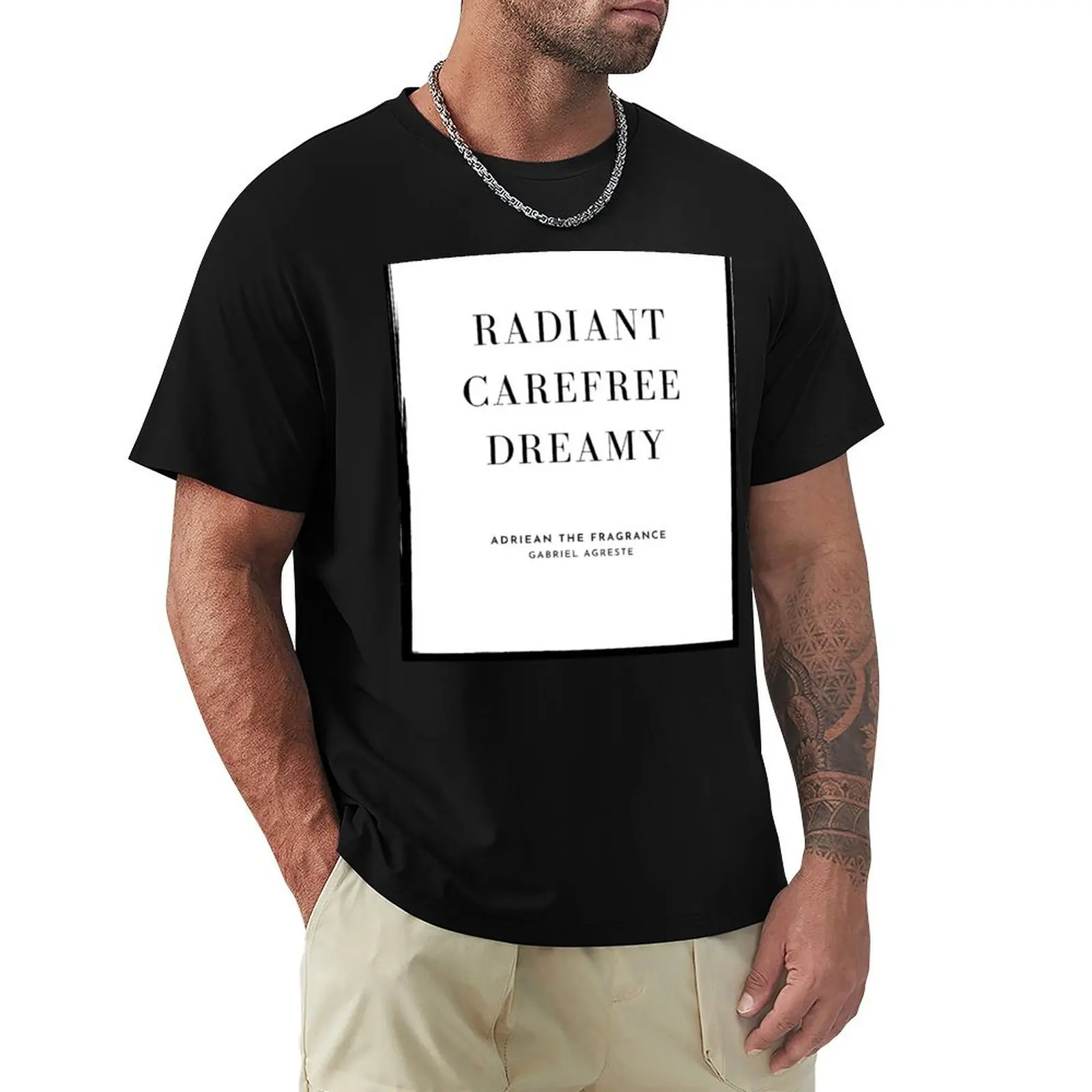 

Adrien the fragrance Sticker T-Shirt plus size tops man clothes cotton man t-shirts t shirts men