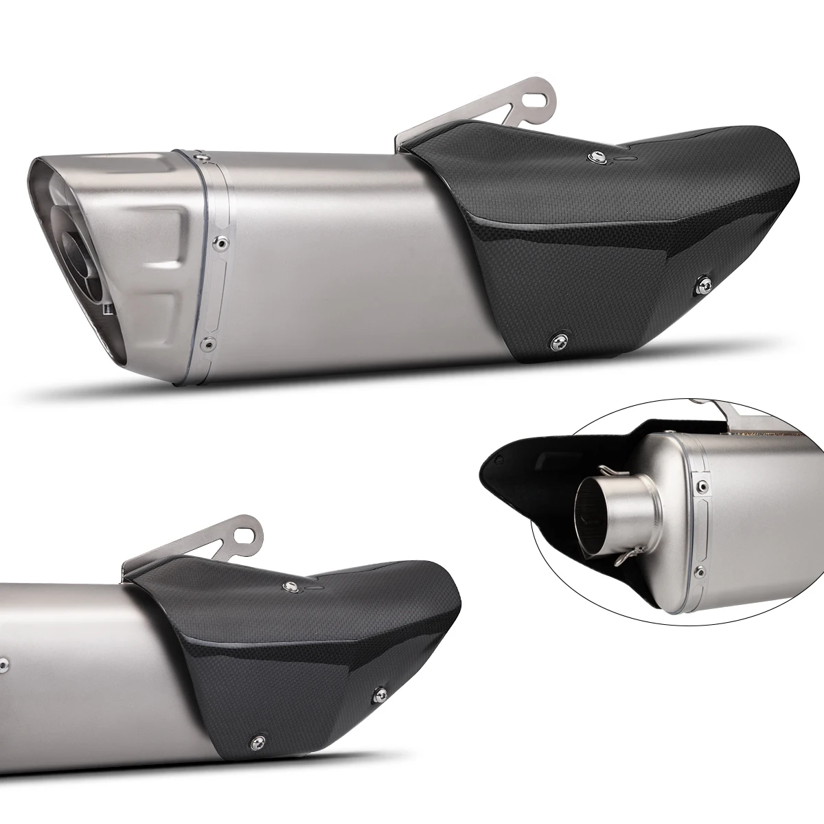 51MM Universal Motorcycle Exhaust Muffler for CBR650 Ninja Z 400 250 Z900 ZX6R ZX4R R9 Z1000 PCX125 - view 4