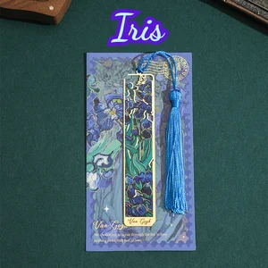 Hollow Metal Bookmark, Sunflower/Iris/Rose Design, Elegant Gift for Book Lovers, Readers & Writers