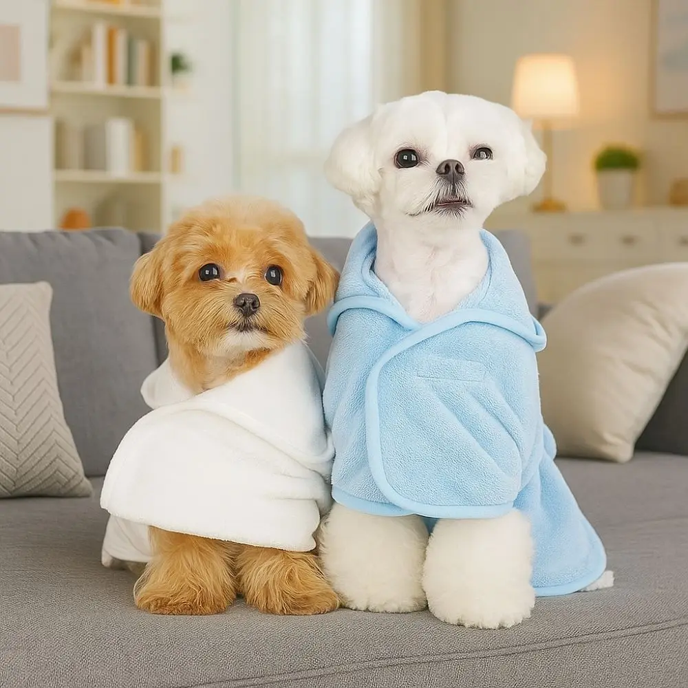

Dog Clothes Cloak Super Absorbent Pet Bathrobes Thickened Anti-Cold Pet Wash Towels Soft Quick Drying Dog Bath Robe Pet Bathing