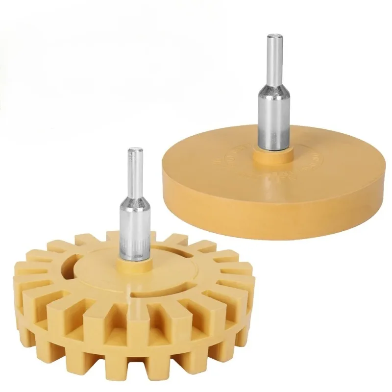 Car Vinyl Decals Remover Rubber Eraser Wheel, Adhesive Paint Repair Removal Tool with Smooth Power Drill Adapter