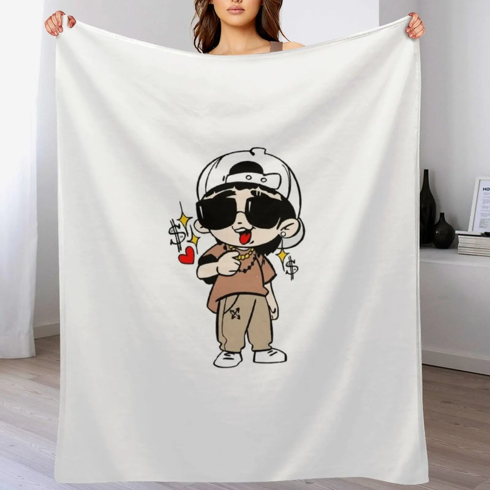 Peso Pluma Throw Blanket Men's Soft Warm Throw Blanket for Couch