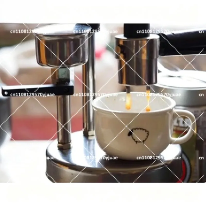 Espresso Maker Stainless Steel Manual Coffee Pot for Home Office Outdoor Travel