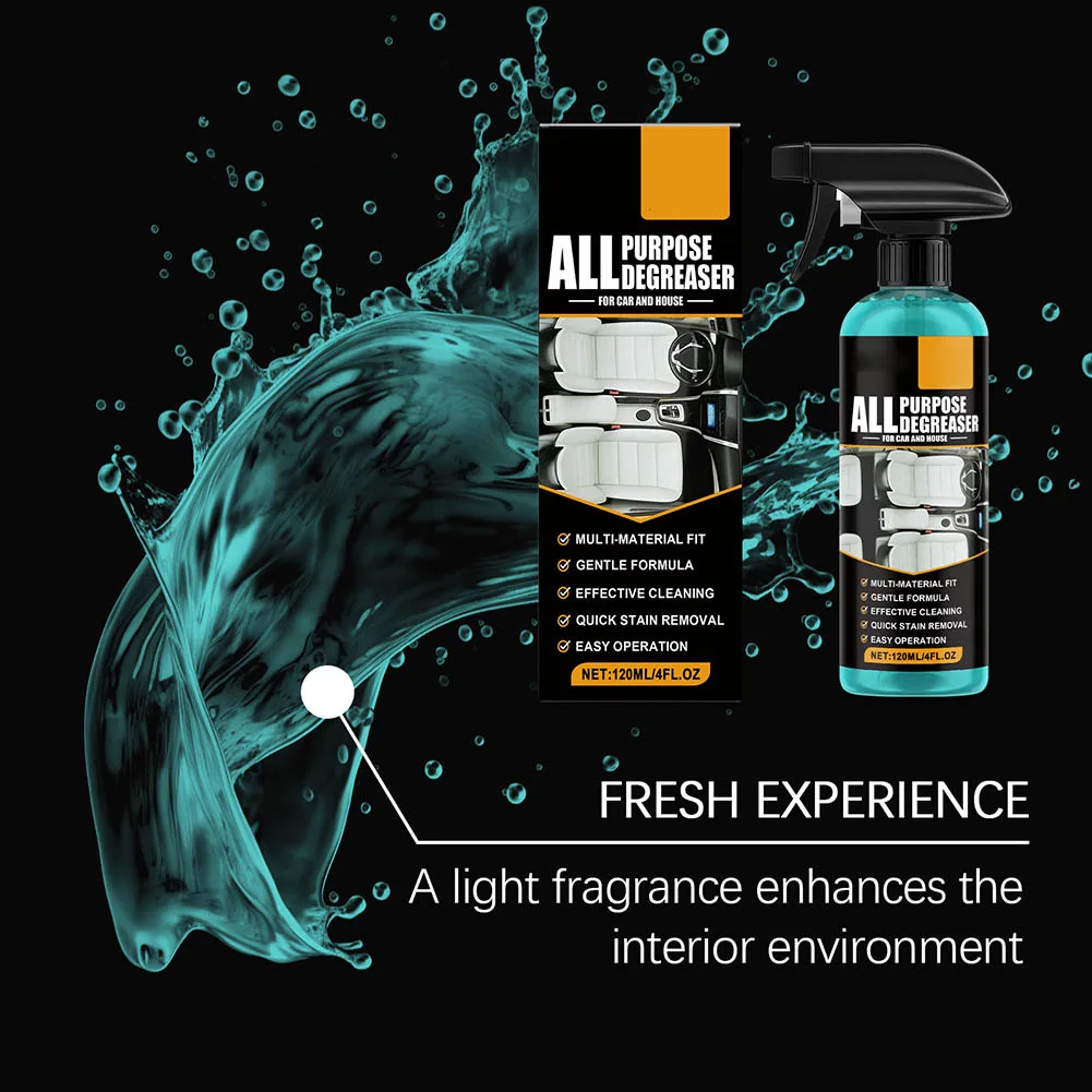 Purpose Car Degreaser Spray Lemon Scent Cleaner For Auto Interior Seats Sofas Home Furniture Grease Removal Cleaning Tool