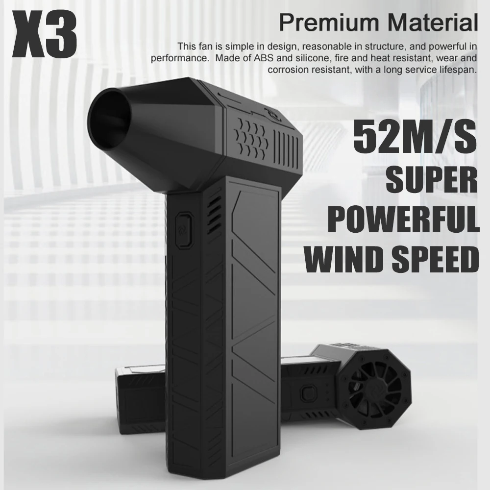 

130000RPM Turbofan High Power Jet Fan Brushless Motor Variable Speed Dust Blower Cleaning Tool Air Duster Handheld Air Blower