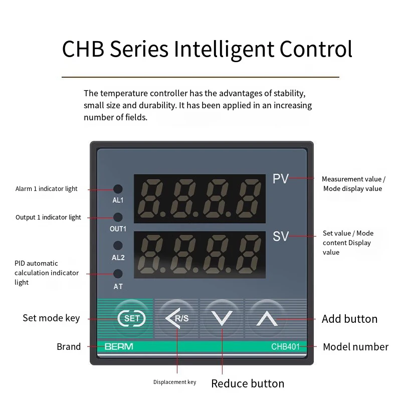 Picture 4: CHB401 CHB402 CHB702 CHB901 CHB902 Intelligent Digital Temperature Control Meter PID Relay SSR Logic Level Output 220V 12V