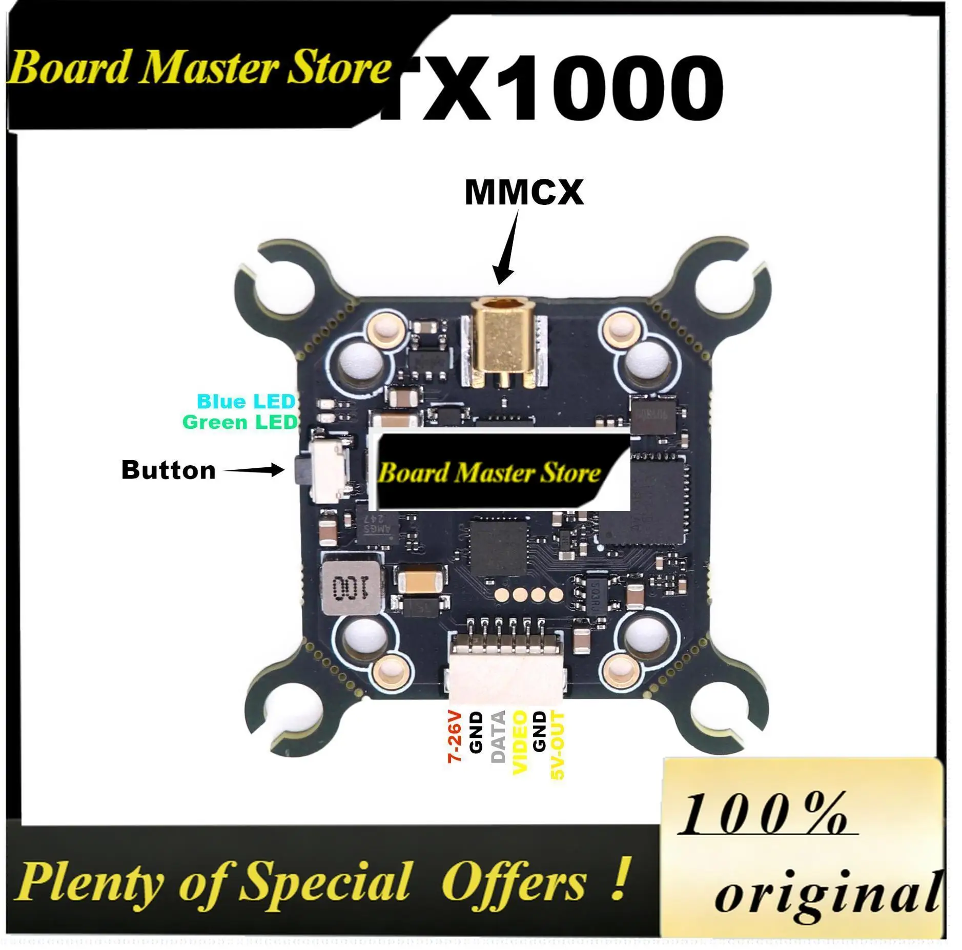 BoMaSB-CUBE 5.8G VTX 800 1000 1600 2500mW 48CH Input Voltage Video Transmitter Power 25 1000mW For Long Range RC Airplane FPV D