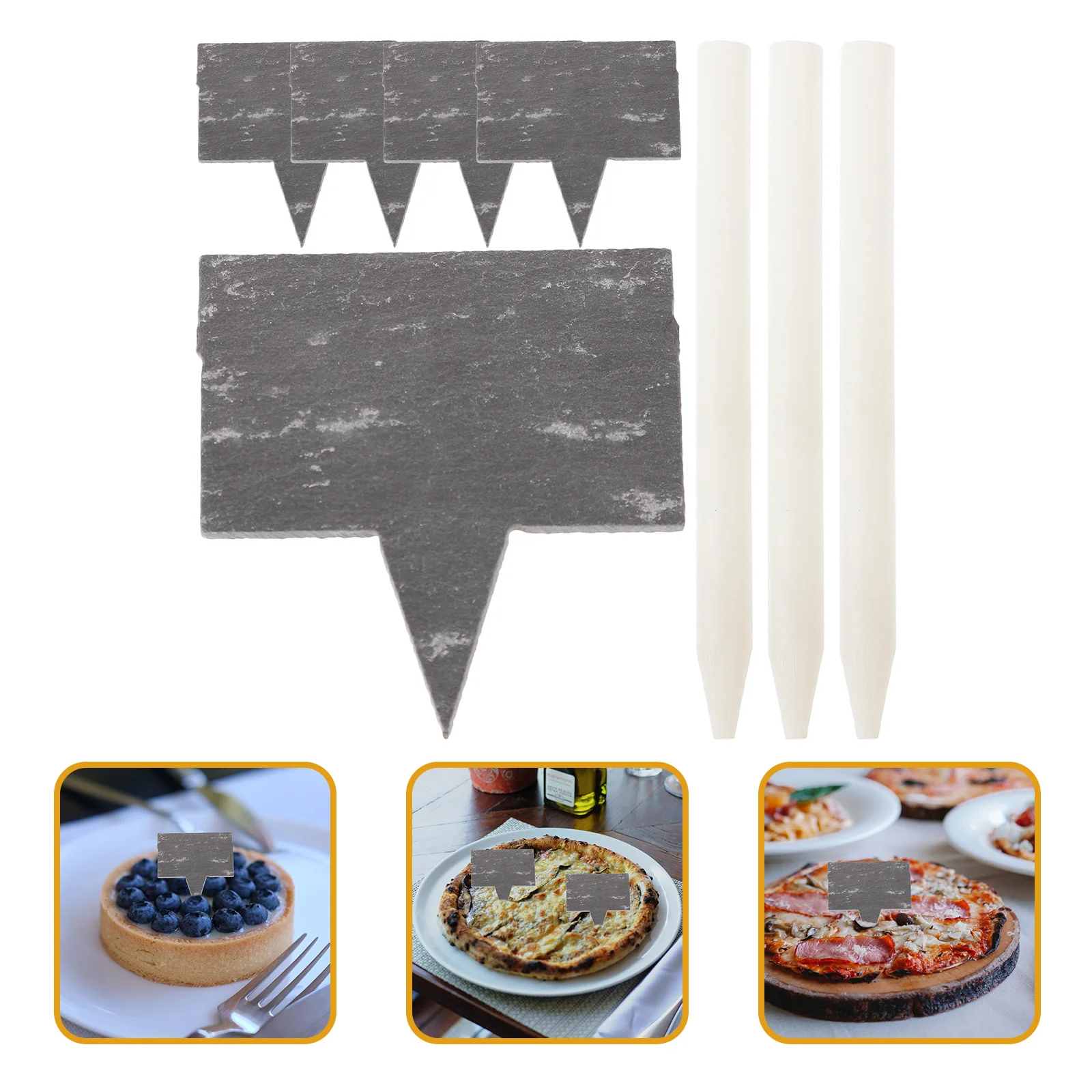 

5pcs Cake Chalkboard Labels Reusable Cheese Markers For Parties Dinners Wedding Holiday Decorations Kitchen Bar Tools