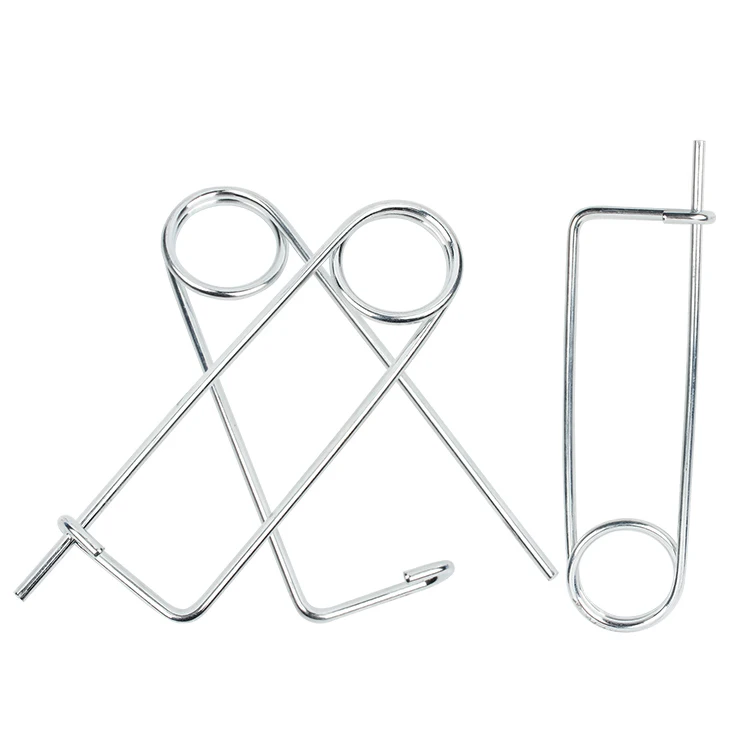Zinc Plated Carbon Steel Quick Release Safety Pins 2#-8# D Shape Hitch Pins for Trailer Boat Truck Farm Equipment DIY