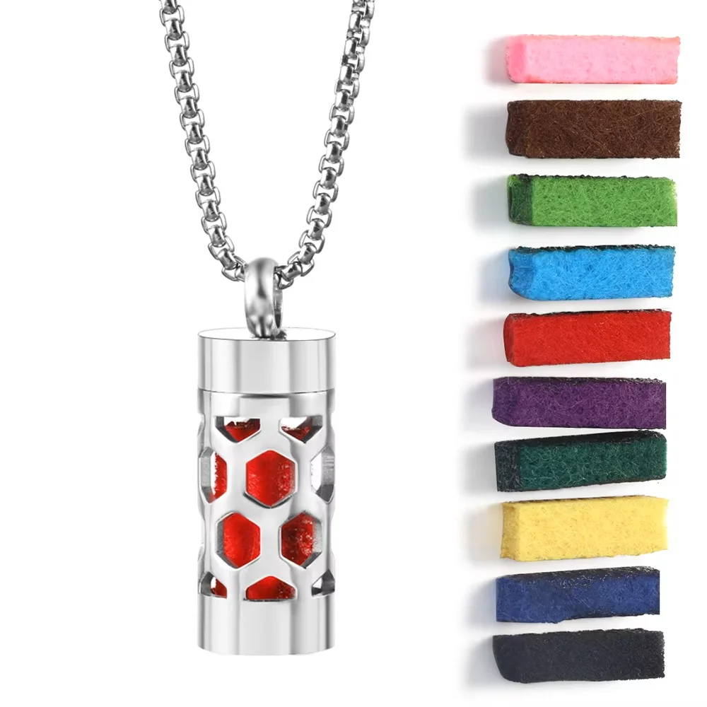 Neue Edelstahl Aromatherapie Parfüm Halskette Ätherisches Öl Diffusor Blumen Hohl Anhänger Spirale Offenen Charme Frauen Schmuck