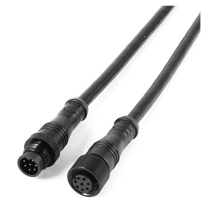 8 Pin M/F Plug Waterproof Connector Cable Black