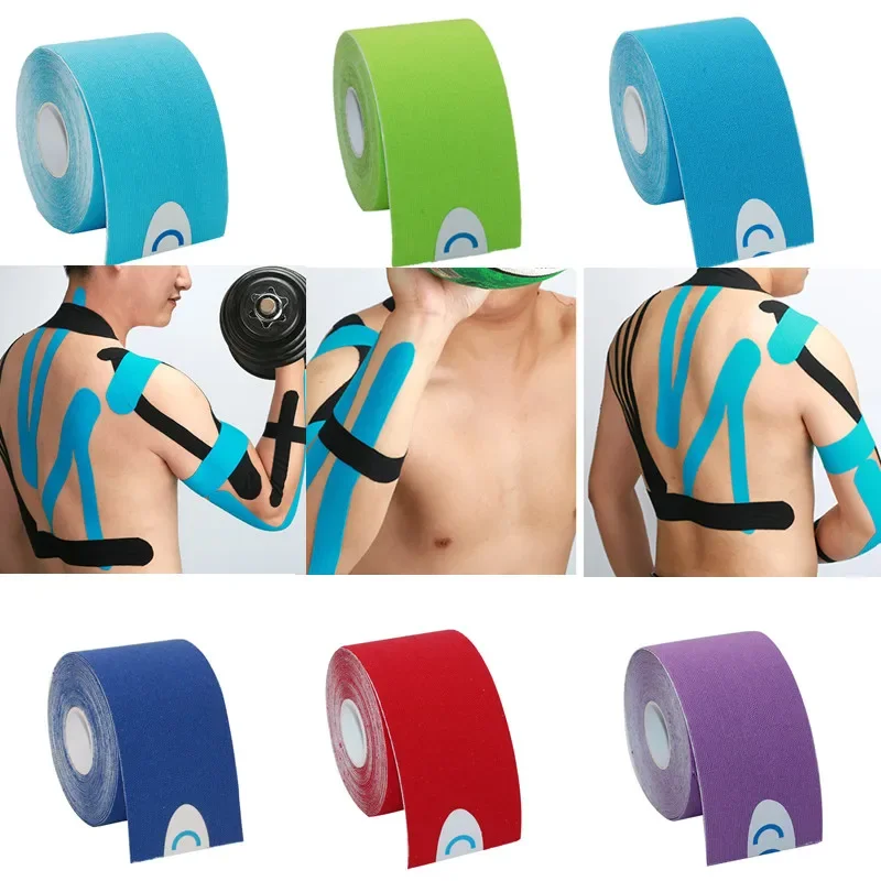 Kinesiology Tape Sport Athletics Elastic Knee Brace Support Elbow Protector Pad Volleyball Bandage Fixer Tape Wristbands Bandag