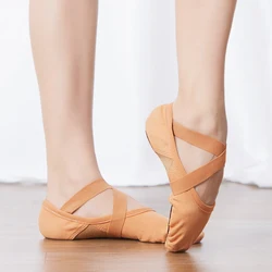 Ballett Schuhe für Frauen Mädchen Ballerina Elastischen Tanz Schuhe Ballett Wohnungen Einzigen Schnürsenkel Stretch Stoff Ballett Hausschuhe