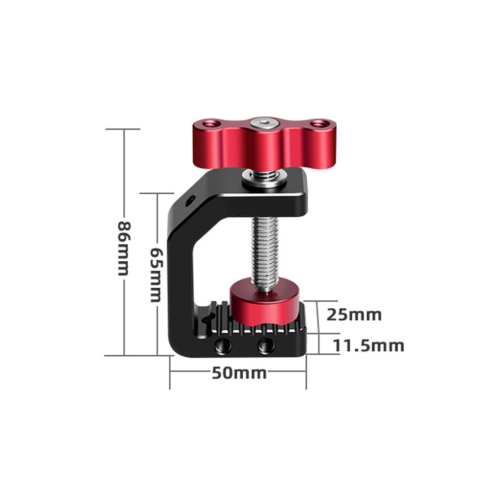 Heavy Duty Desktop C-Type CLAMP ปรับโต๊ะผู้ถือคลิป MINI Ballhead สําหรับกล้อง DSLR Photo Studio Light Stand Bracket