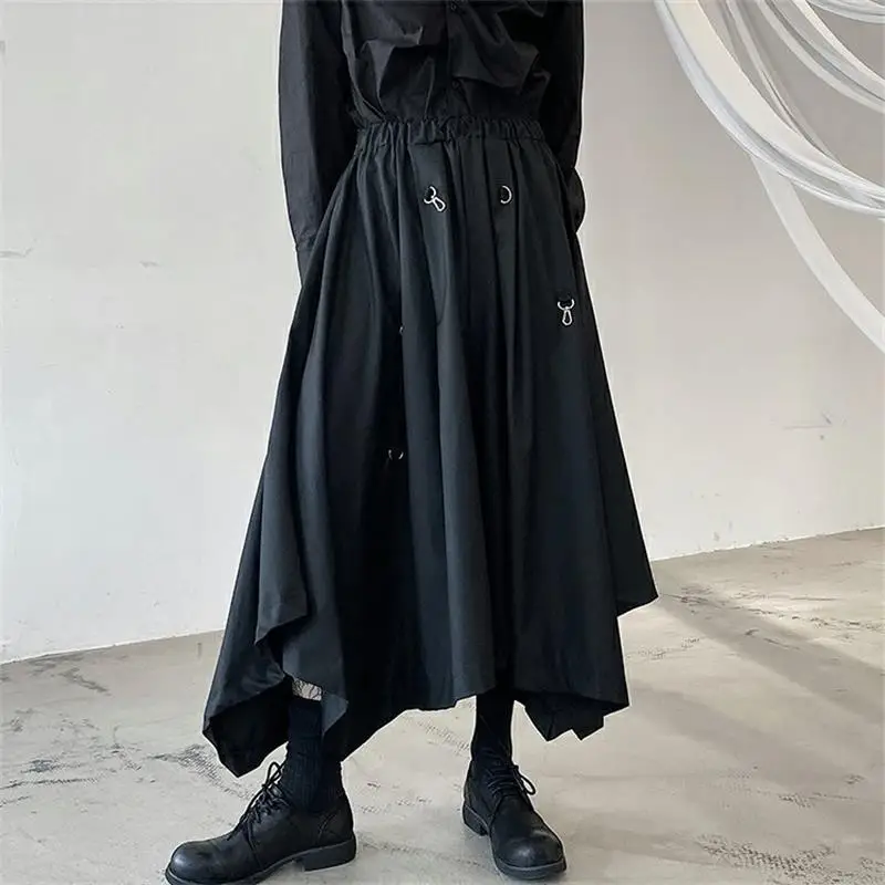 

Men's And Women's Wide Leg Pant Skirt New Spring/Summer Fashion Runway Casual Super Loose Plus Size Cropped Pants