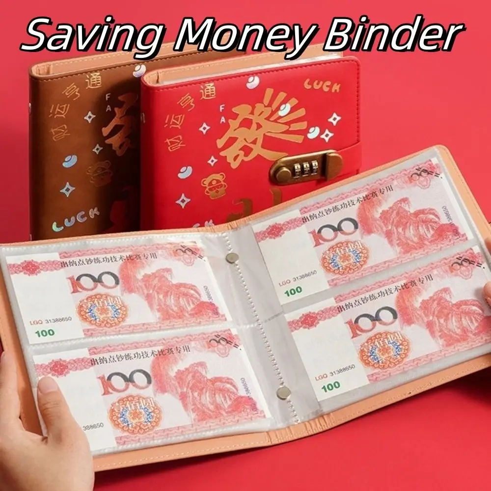 50Sheets Saving Money Binder Loose-leaf Refillable Planner Organizer Cash Envelopes Wallet Storage Colorful Shine Budget Binder