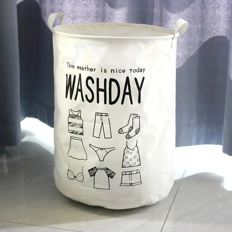 

1pc Dirty Clothes Basket Laundry Basket Portable for Toy Clothing Storage Bucket Waterproof Laundry Organizer 35x45cm