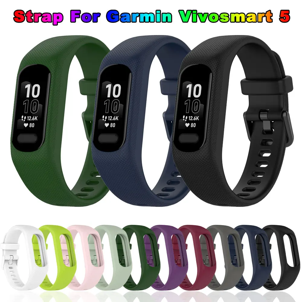 Silicone Watchband For Garmin Vivosmart 5 Strap Sport Watch Band Soft Wristband Replacement Bracelet Garmin Vivosmart5 Belt